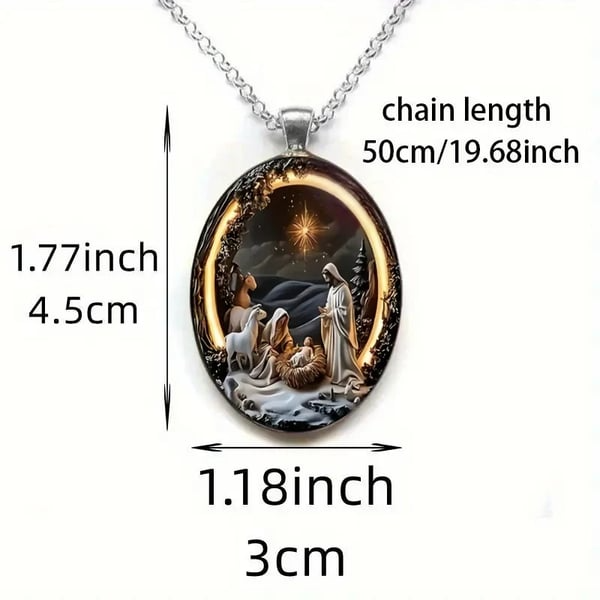 Christmas Nativity 2D Pendant - Faithfulm Anniversary Limited