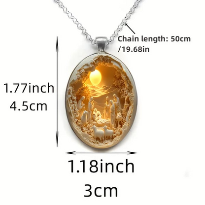 Christmas Nativity 2D Pendant - Faithfulm Anniversary Limited