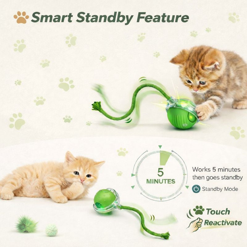 🔥Last Day 49% OFF 🐾 Smart Self-Rotating Interactive Pet Ball