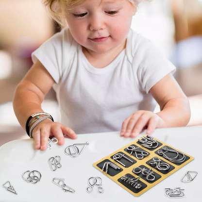 🔥Last Day Promotion 49% OFF-Metal Puzzle Ring,Educational intellectual Toys IQ Toys,Metal Brain teaser Puzzles