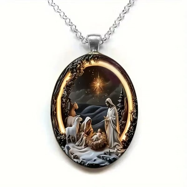 Christmas Nativity 2D Pendant - Faithfulm Anniversary Limited