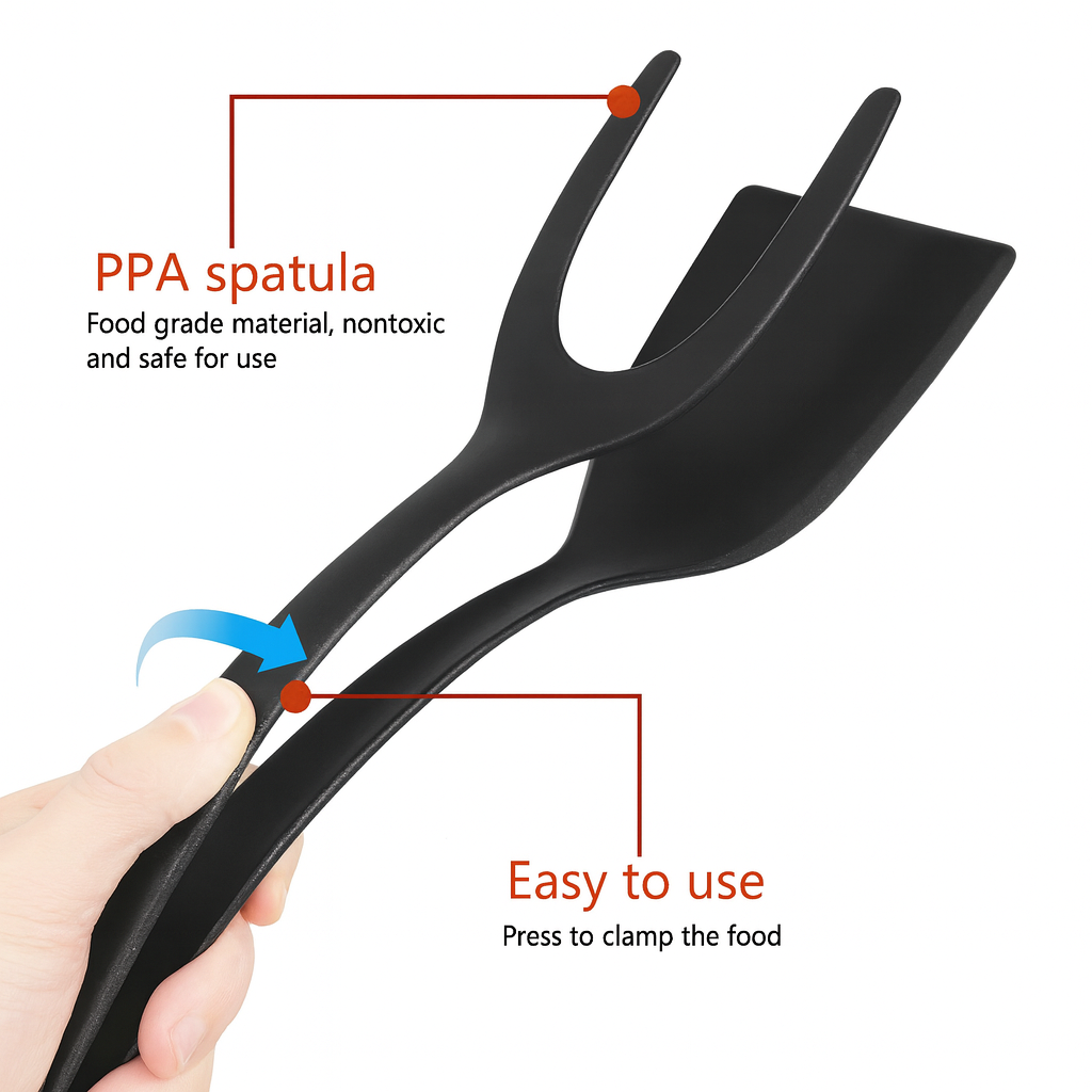 🔥Last Day 49% OFF - 2-in-1 Flip Spatula Tongs
