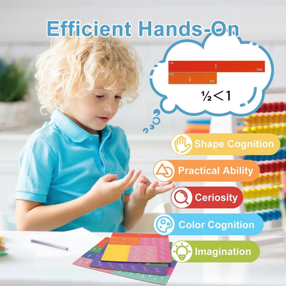 🔥Last Day 49% OFF - Montessori Magnetic Book Fraction Puzzle For Children