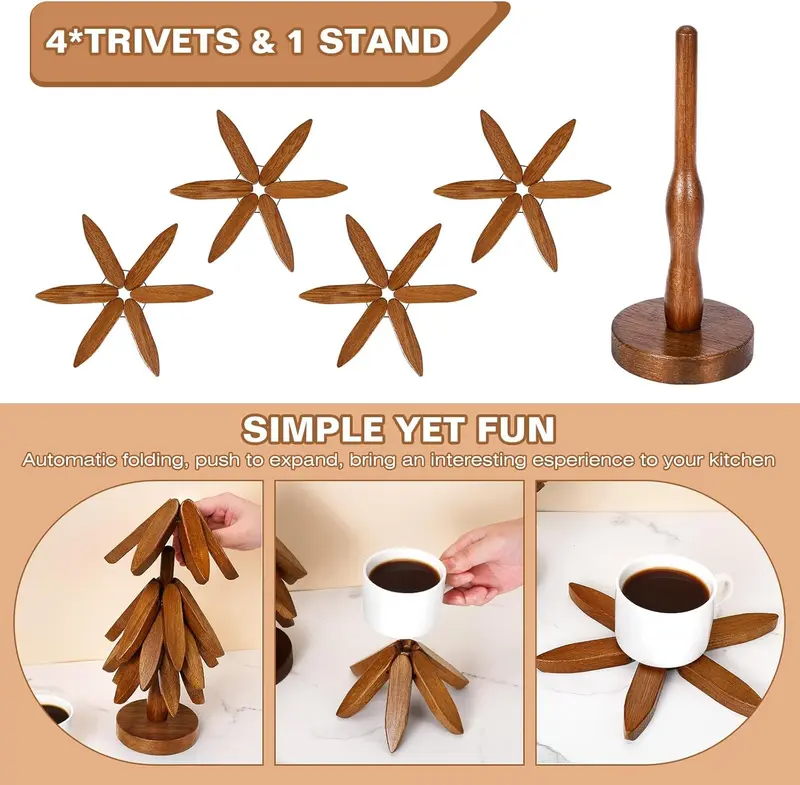 🔥Natural Tree Trivet Set - Kitchenware & Tableware Coasters