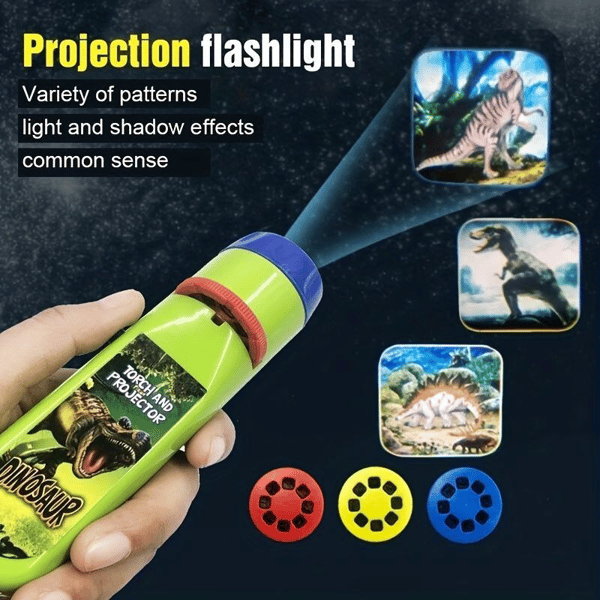 🔥Portable Projector Flashlight Toy – Fun Educational Light Toy for Kids