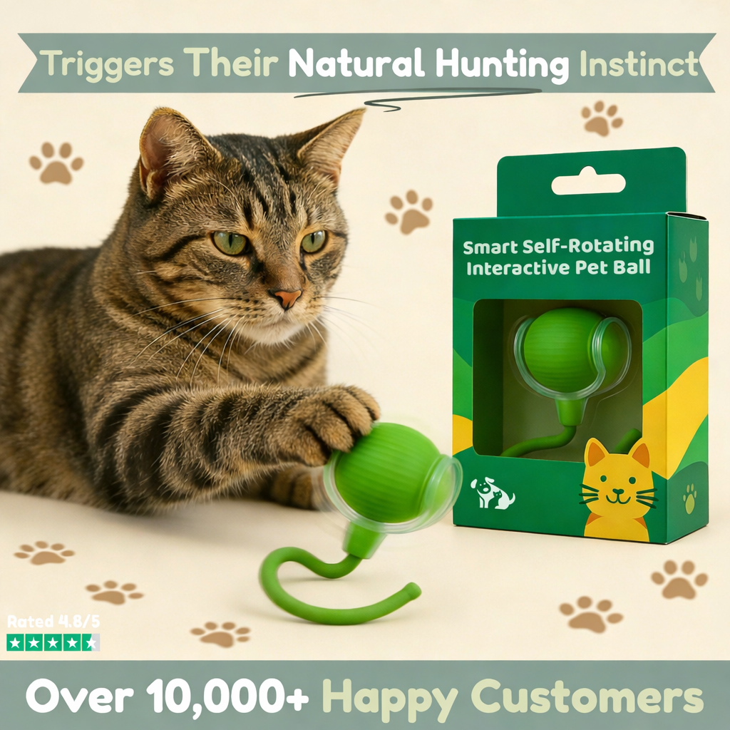 🔥Last Day 49% OFF 🐾 Smart Self-Rotating Interactive Pet Ball