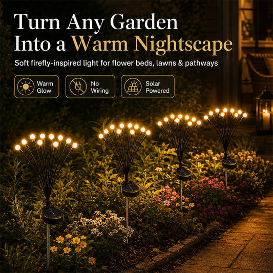 🔥 Last Day 50% OFF - 💡Solar Firefly Garden Stake Lights