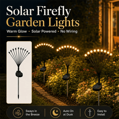 🔥 Last Day 50% OFF - 💡Solar Firefly Garden Stake Lights