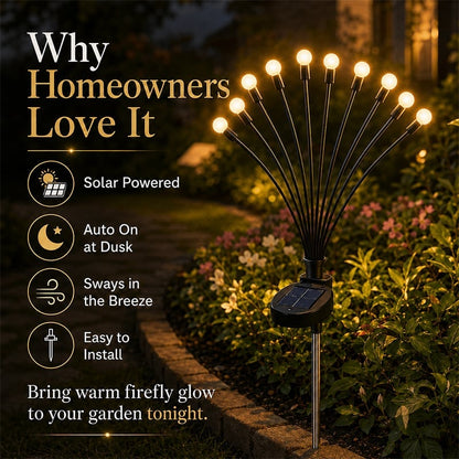 🔥 Last Day 50% OFF - 💡Solar Firefly Garden Stake Lights