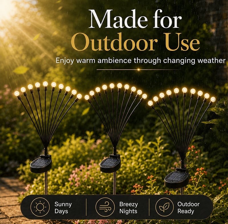 🔥 Last Day 50% OFF - 💡Solar Firefly Garden Stake Lights