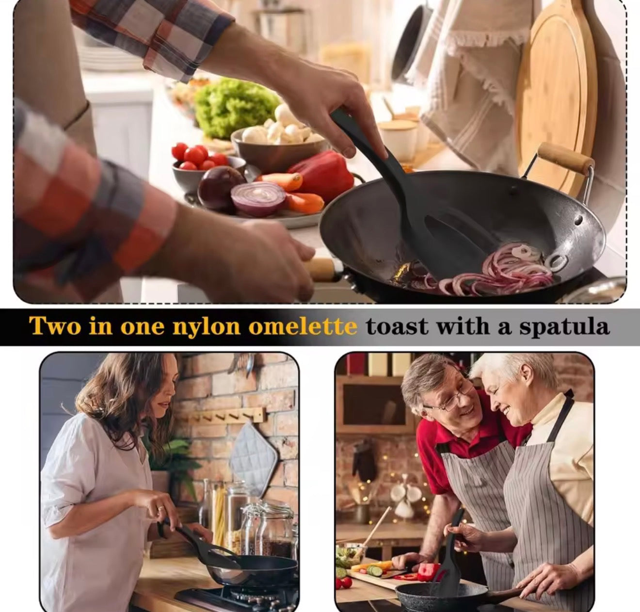 🔥Last Day 49% OFF - 2-in-1 Flip Spatula Tongs