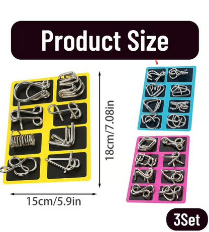 🔥Last Day Promotion 49% OFF-Metal Puzzle Ring,Educational intellectual Toys IQ Toys,Metal Brain teaser Puzzles